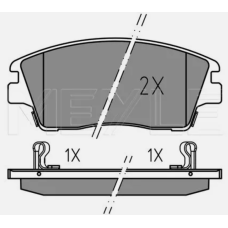 MEYLE 025 223 2917 Brake Pads for Hyundai ix35, Tucson & Kia Sportage - Front Axle