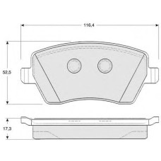 MTR MT6238 Brake Pad Set (Front Axle)