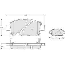 MTR MT652 Brake Pad Set (Front Axle)