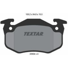 TEXTAR 2063402 Brake Pads for Renault Twingo I/Twingo I Box - Front Axle