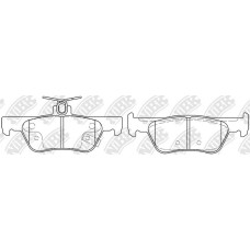 NiBK (Japan) PN8821Brake Pads for Honda City, Fit, Jazz - Rear Axle