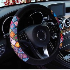 Ethnic Deco Elastic Steering Wheel Cover (38cm) - Style 1