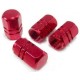 Car Tire Valve Caps (Set of 4) - Red