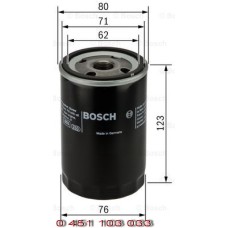 BOSCH 0 451 103 033 (P 3033)  Oil Filter for Audi, Porsche, Seat, Volkswagen(VW),  Barkas, NSU, Trabant, Wartburg